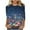 Multicolor-2, variant on VerPetridure 3/4 Length Sleeve Womens Tops Casual Tshirt Round Neck Cute Tunic Tops Basic Tees Blouses Loose Fit Pullover