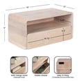 thumbnail image 5 of Kate and Laurel Kato Modern Mango Wood Floating Side Table with Drawer, 18 x 10 x 9, Whitewash, Contemporary Wooden Floating Nightstand for Bedroom Bedside Table or Living Room Wall Storage, 5 of 9