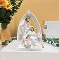 thumbnail image 2 of Milue Christmas Nativity Figurines Nativity Scene Statue with Stable Holy Family, 2 of 10