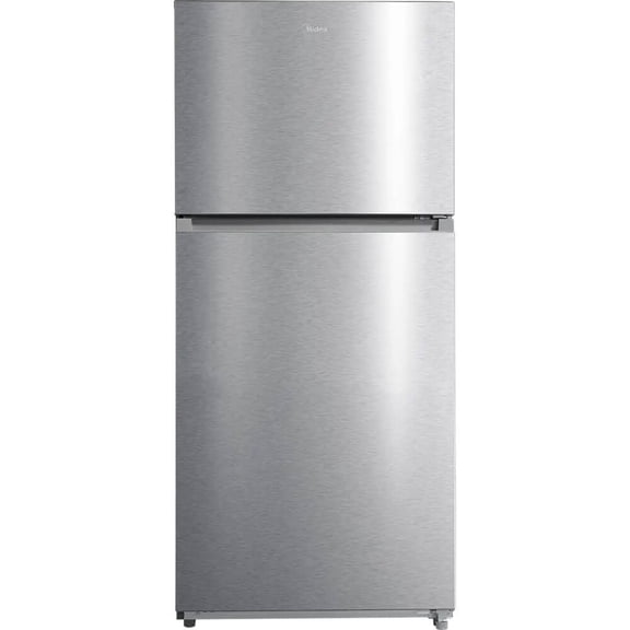 MIDEA 21 CF Top Mount Refrigerator, Glass Shelves, Ice Maker Ready, ESTAR