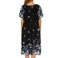 thumbnail image 2 of Avidlove Women's Nightgown Short Sleeve House Dress with Pockets Flower Print Sleepwear Comfy Nightdress, 2 of 4