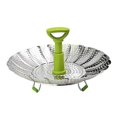 thumbnail image 1 of Stainless Steel Steaming Basket, 9' Pressure Cooker Steamer with Handle, Folding Vegetable Steamer Insert, 1 of 5