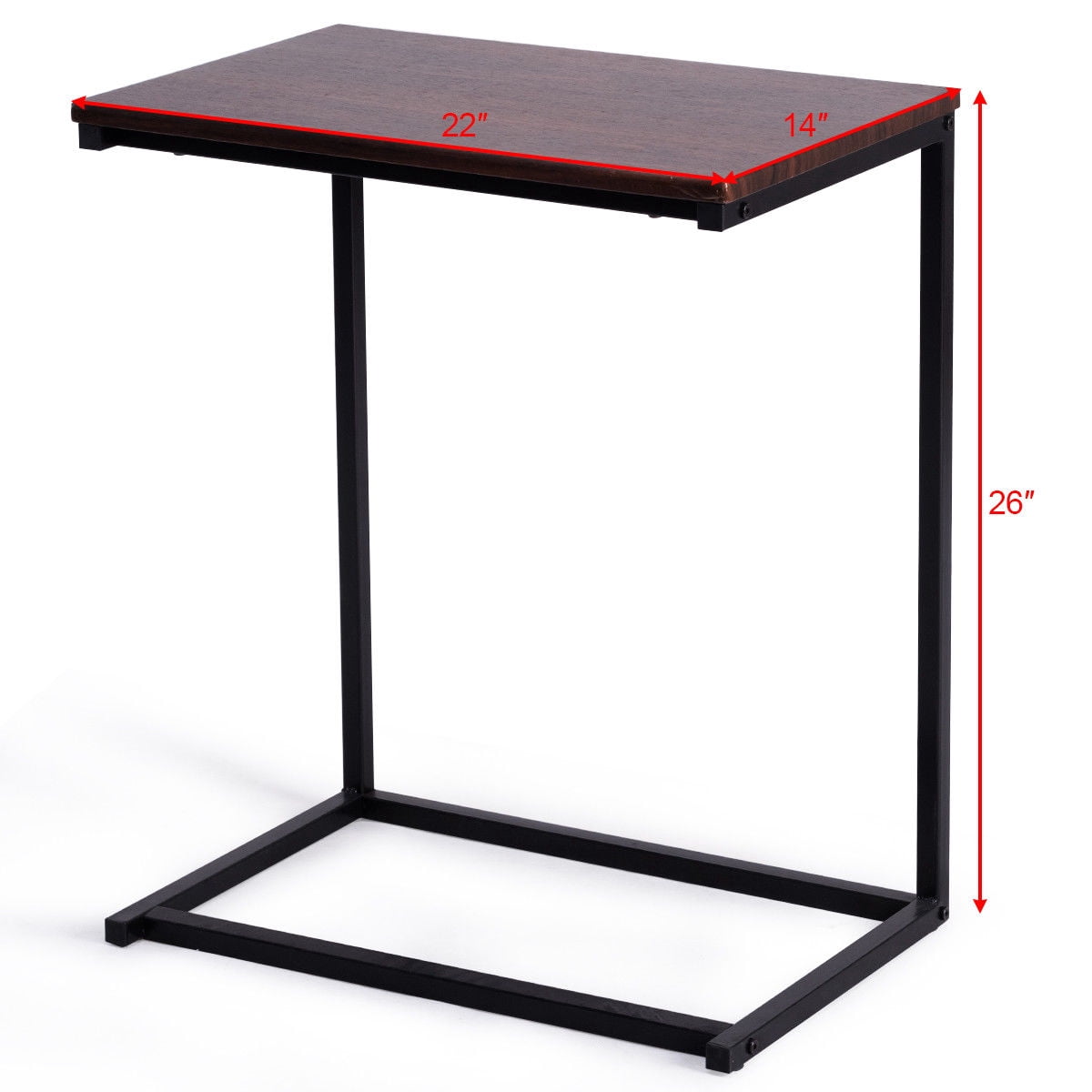 Gymax 26'' Laptop Holder Sofa Side End Table C Table Home Office Furniture