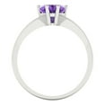 thumbnail image 4 of Solitaire Engagement Ring for Women - 1ct Natural Amethyst in 18K White Gold Promise Ring, 4 of 6
