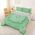 thumbnail image 2 of jejeloiu Boho Vintage Floral King Size Comforter Sets For Men Women,Paisley Print Comforters King Size,Light Green White,Light Gray Reversible,3-Piece,1 Comforter and 2 Pillowcases, 2 of 7