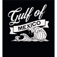 thumbnail image 2 of Gulf of Mexico Black and White Wave Youth Navy Blue Long Sleee Hoodie-Small, 2 of 3