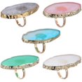 thumbnail image 1 of 5pcs Nail Resin Agate Painted Nail Ring Resin Manicure Agate Brim Manicure Nail Art Tool Supplies for Nail Shop (Mixed Style), 1 of 4