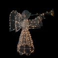 thumbnail image 3 of 48" 3D Lighted Glittered Trumpeting Angel Christmas Decoration, 3 of 3