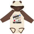 thumbnail image 3 of Inktastic Proud Child of a Veteran Veterans Day Boys or Girls Long Sleeve Baby Bodysuit, 3 of 5