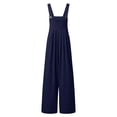 thumbnail image 4 of NordicNest Cotton Linen Overalls for Girls – Casual Mid Waist Denim Trousers with Suspenders, Breathable Spring Summer Pants Kids 4-15Y, 4 of 5