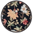 thumbnail image 3 of Safavieh Chelsea Gisselle Bordered Wool Area Rug, Black, 3' x 3' Round, 3 of 13