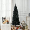 thumbnail image 2 of HOMCOM 6FT Artificial Christmas Tree with Automatic Open for Home Black, 2 of 10