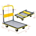 thumbnail image 2 of Costway 660lbs Folding Platform Cart Dolly Push Hand Truck Moving Warehouse Foldable, 2 of 9