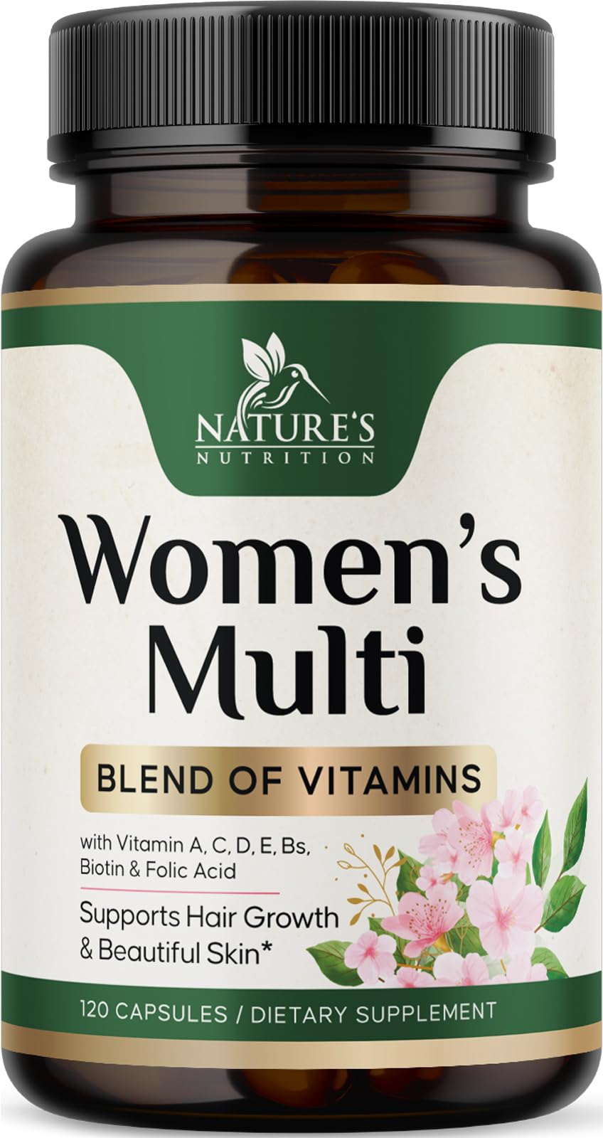 Multivitamin for Women - Complete Multi Vitamin with Vitamins A, C, D, E, B6, B12, Zinc, Calcium & Magnesium, Womens Daily Multimineral Supplement for Hair Skin and Nails Health Support, 120 Capsules