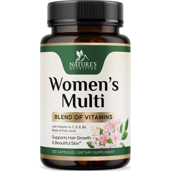 Multivitamin for Women - Complete Multi Vitamin with Vitamins A, C, D, E, B6, B12, Zinc, Calcium & Magnesium, Womens Daily Multimineral Supplement for Hair Skin and Nails Health Support, 120 Capsules