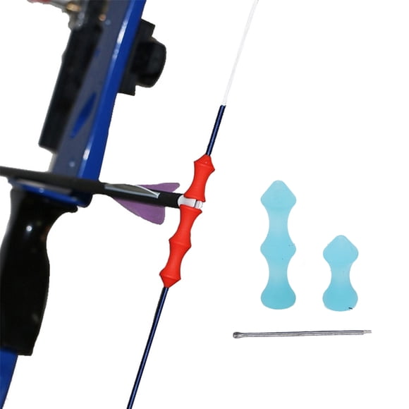 EeaseCA 3Pcs Silicone Protective Gear Finger Tabs Bowstring Finger Saver Archery Target Recurve Bow Hunting Finger Guard (Blue)