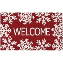 Holiday Time Snowflake Coir Outdoor Doormat, 18" x 30"