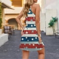 thumbnail image 5 of Women's Short Sleeveless Dress, Casual V-Neck Summer Outfit with Independence Day Print, Comfortable Fabric for Daily Wear,Red 2XL, 5 of 5