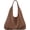 Brown, variant on Sustainable Hobo Handbag Women's Retro Vegan Leather Shoulder Purse with Tote Function