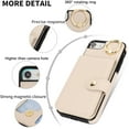 thumbnail image 2 of Allytechgroup iPhone SE 2022/2020/ iPhone 8 7 Wallet Case, Ring Holder Stand Cards Slots Shockproof Retro Flip Back Cover Phone Case for Apple iPhone SE 3rd 2nd Gen/ iPhone 8 7, White, 2 of 7