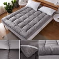 thumbnail image 3 of ANMINY Mattress Topper Twin Bed Topper Pillow Top Mattress Topper for Back Pain Down Alternative Fill Quilted Fitted Protector, Gray, 3 of 7