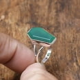 thumbnail image 5 of Green Onyx Genuine Gemstone Coffin Ring, Natural 925 Sterling Silver, Statement Ring, Promise Ring, Metaphysical Ethnic Ring, Bridesmaid Gifts, Couples, Best Friend Gifts Ring (green-onyx), 5 of 6