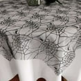 thumbnail image 5 of Halloween Tablecloth - 27.56" Round Spider Web Polyester Table Covers for Party/Restaurant/Dining Decor, 5 of 6