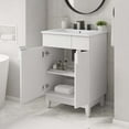 thumbnail image 2 of Modway Miles Meuble-Lavabo de Salle de Bain 24” Blanc Blanc, 2 of 11