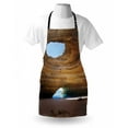 thumbnail image 3 of Cave Apron Sea Cave of Benagil in Algarve Portugal Idyllic Sandy Rocky Landscape, Unisex Kitchen Bib Apron with Adjustable Neck for Cooking Baking Gardening, Sand Brown Pale Blue Umber, by Ambesonne, 3 of 3