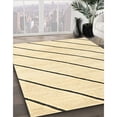 thumbnail image 2 of Ahgly Company Indoor Round Contemporary Sun Yellow Solid Area Rugs, 8' Round, 2 of 6