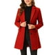 thumbnail image 1 of Abrigo largo para mujer INSPIRE CHIC con solapa, mangas largas y un solo botón, abrigo de invierno S rojo, 1 of 6