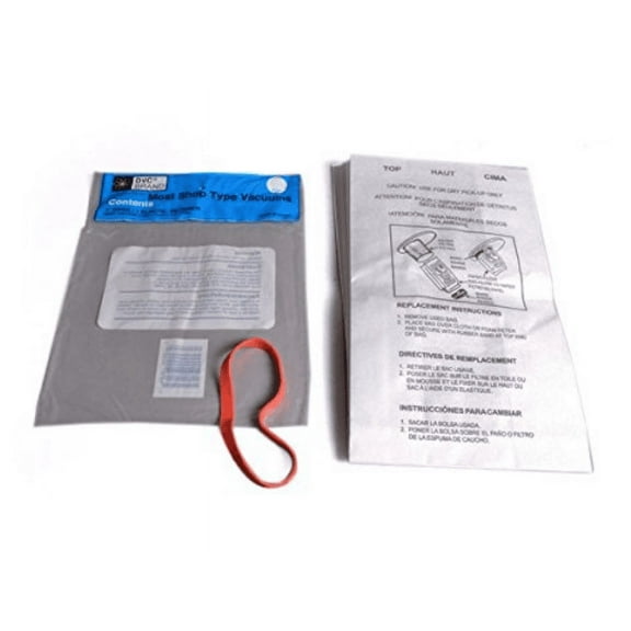 Shop Vacuum 830SW Vac Cleaner Bags w/ Rubber Band 90010100 900-101-00 2.5 Gallon [20 Packs]