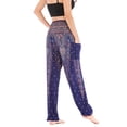 thumbnail image 3 of WXLWZYWL Women's Bohemian Yoga Pants High Waist Dancing Floral Thai Comfy Boho Harem Pants Drawstring Yoga Boho Palazzo PJ Clothing, 3 of 4