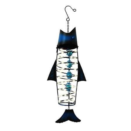 HONGLAND Outdoor Hanging Lanterns Fish Solar Outdoor Hanging Lanterns, Rustproof