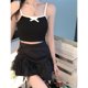 thumbnail image 1 of VISgogo Mujeres Crop Camisole, Bowknot Ribbed Ribed Sling Low Cut Short Tops, Ladies Summer Slim Navel Tops VISgogo moda, 1 of 2