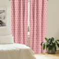 thumbnail image 2 of Ambesonne Christmas Curtains, Lapland Folk Art Ornament, Pair of 28"x84", Dark Pink White Blush, 2 of 5
