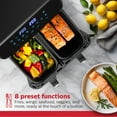 thumbnail image 3 of Holstein Housewares 9.5 QT Dual Basket Digital Air Fryer, Black - with 9 preset cooking functions, LED display and 30 minute auto-shut off timer, 3 of 10