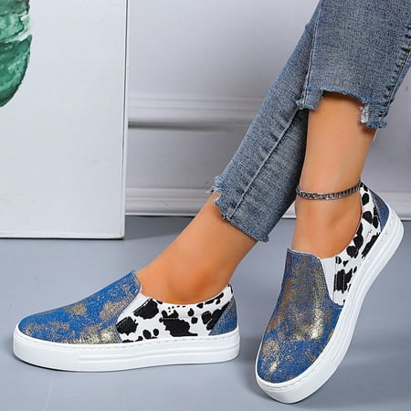 

Bxzhiri Women s Fashion Casual Printed Colors Sandals Breathable Slipon Flat Shoes