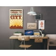 thumbnail image 2 of Laredo, Texas, Skyline and Sunburst Screenprint Style, (12x18 Wrapped Canvas, Wall Decor, Artwork), 2 of 5