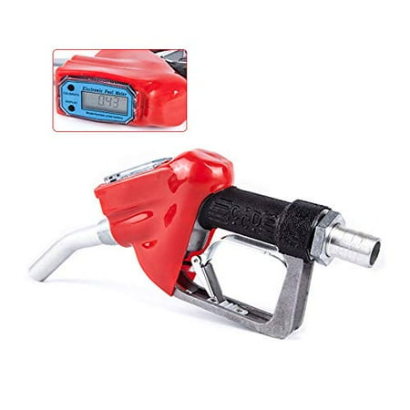 Oil Flow Meter - Fuel Gasoline Diesel Petrol Oil Delivery Gun US Nozzle Dispenser & Flow Meter