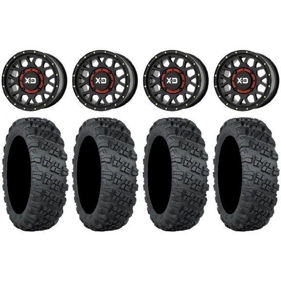 KS135 Grenade 14" Wheels 28" Versa Cross V3 Tires Sportsman RZR Ranger