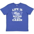 thumbnail image 3 of Inktastic Life is Better at The Cabin with Trees and Moon Youth T-Shirt, 3 of 5