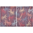 thumbnail image 2 of Coolnut Palm Tree Kitchen Curtains 2 Panels, UV Protected Tier Curtains Half Window Curtains Kitchen Tiers for Guest Room Bathroom Sink Laundry Room Basement,24 x 27 Inch, 2 of 6