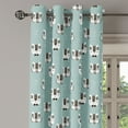 thumbnail image 2 of Ambesonne Cat Grommet Curtain, Kittens with Giant Glasses, 50" x 84", Seafoam Black and White, 2 of 6
