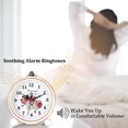thumbnail image 5 of Vintage Alarm Clock Silent Non Ticking - 5.25 Inch Retro Analog Small Desk Clock for Bedroom - Battery Operated Quiet Bedside Clock for Living Room Office Shelf Decor, 5 of 7