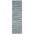 thumbnail image 2 of SAFAVIEH Montauk Harding Geometric Striped Cotton Runner Rug, Ivory Blue/Black, 2'3" x 10', 2 of 7