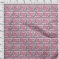 thumbnail image 3 of oneOone Cotton Flex Fabric Stripe|Leaves & Hen Block Print Sewing Fabric BTY 40 Inch Wide, 3 of 4