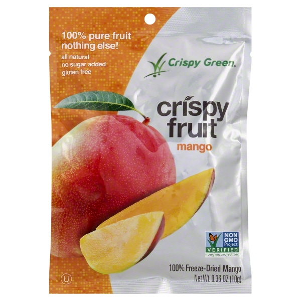 Crispy Green Crispy Fruit 100 FreezeDried Mango, 0.35 OZ