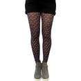thumbnail image 2 of Black and Pink Flamingo Patterned Tights for Women Malka Chic, 2 of 3