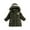 Olive Green, variant on Zwiiyzr Kids Boys Faux top Collar Hooded Padded Coat Windproof Children Cute Trendy Solid Winter Hoodie Keep Warm Cotton Clothes Thick Coat Baby Winter Clothes Black